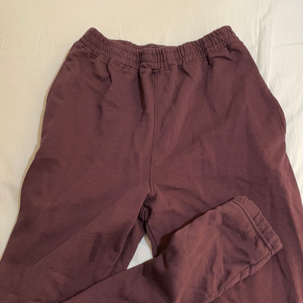 Burgundy sweatpants